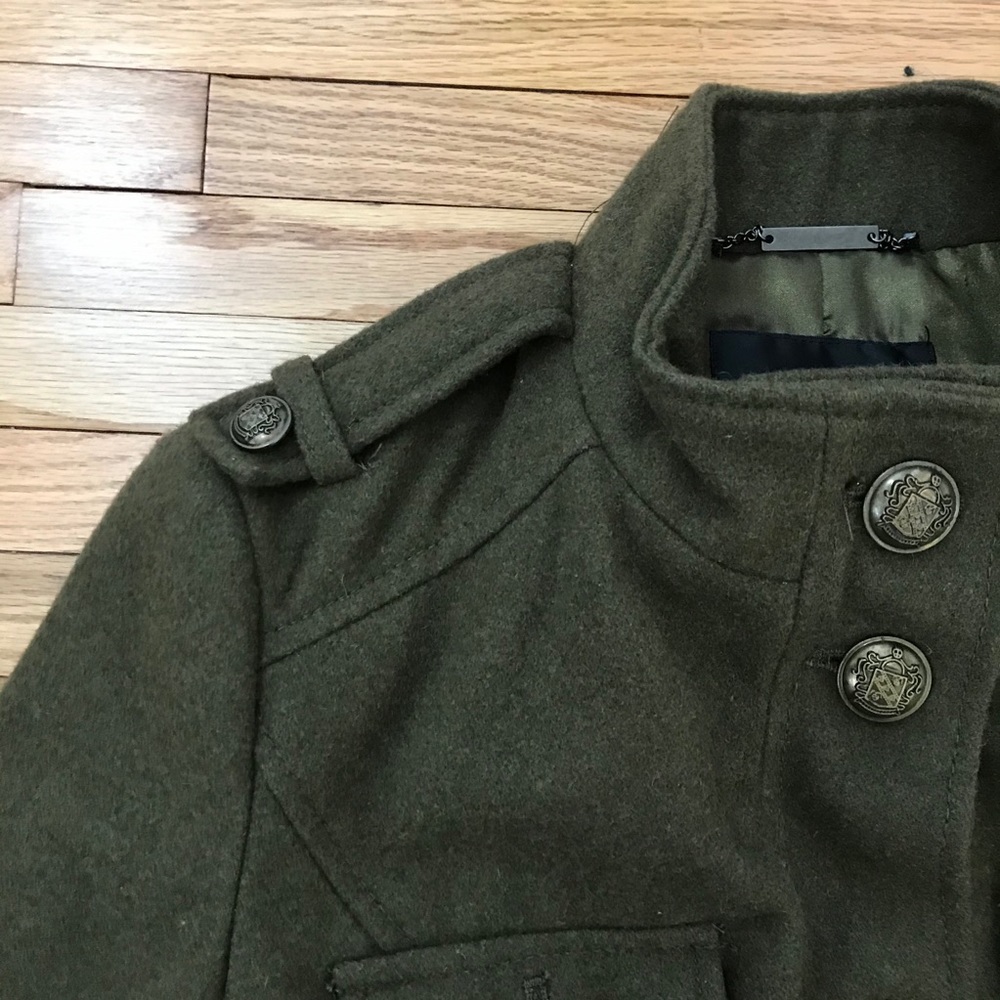 Mossimo -Army Green Button-Down Coat - image 6